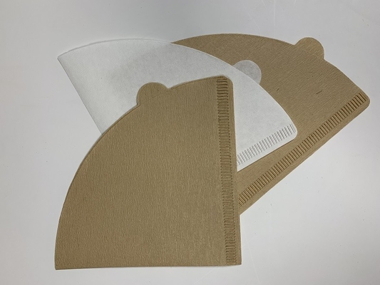 Natural Color Coffee Filter Papers White 10.2x13.4mm Customized Logo Printing