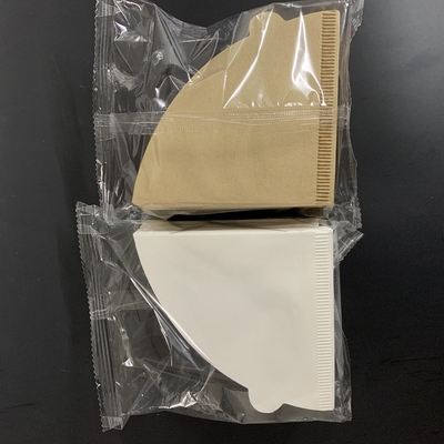Drip V Shaped Coffee Filter White Brown Color Bleached Coffee Filter Paper V60