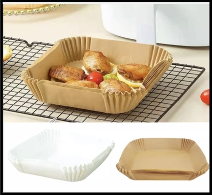 Food Grade Disposable Square Parchment Air Fryer Paper Liners Nonstick