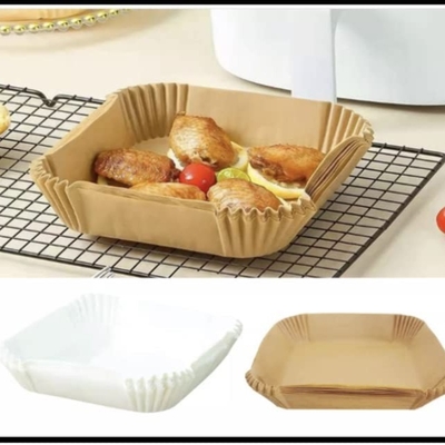 Food Grade Disposable Square Parchment Air Fryer Paper Liners Nonstick