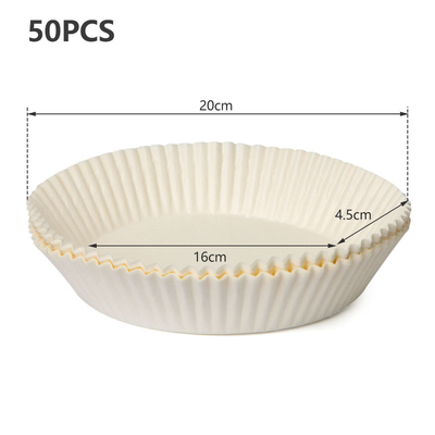 50 Pcs 6.3 Inch Disposable Air Fryer Paper Liner Round Mats Kitchen Baking Accessories