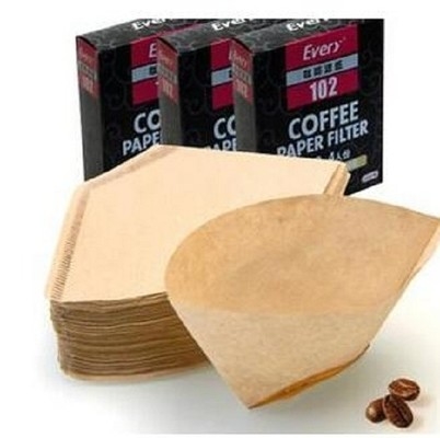 Wood Pulp Disposable Cone Coffee Filter Paper Size 4 White Cone Shaped Filter