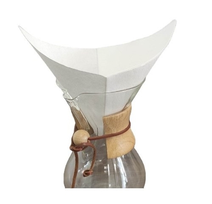 Wood Pulp Disposable Cone Coffee Filter Paper Size 4 White Cone Shaped Filter