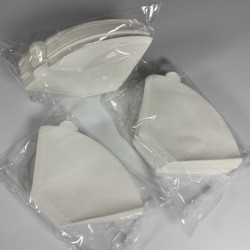Wood Pulp Disposable Cone Coffee Filter Paper Size 4 White Cone Shaped Filter