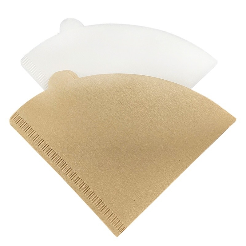 Wooden Hand Brewed Coffee Filter Paper Acrylic Cover Dust Proof Cone Frame V60